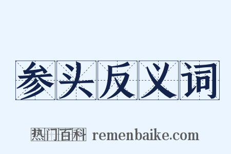 参头反义词是什么意思的图片